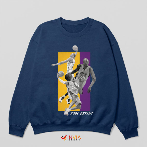 24 Kobe Dunk Basketball Lakers Navy Sweatshirt