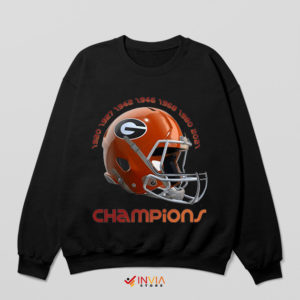 All Champions Georgia Bulldogs Gear Black Sweatshirt