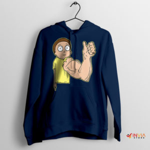 Angry Morty Smith Armothy Navy Hoodie