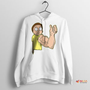 Angry Morty Smith Armothy white Hoodie