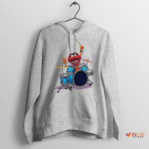 Animal Muppets Drum Solo Merch Sport Grey Hoodie