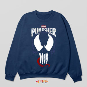 Anti Venom Marvel Punisher Logo Navy Sweatshirt