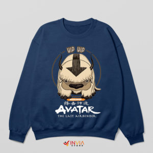 Appa the Legend of Aang Yip Yip Navy Sweatshirt