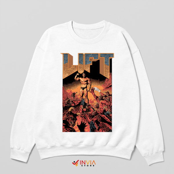 Arnold Age Poster Doom Games White Sweatshirt