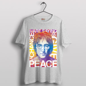 Art Lyrics John Lennon Self Portrait Sport Grey T-Shirt