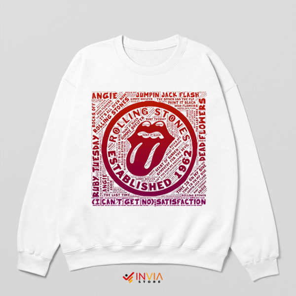 Art Tongue Collage Songs Rolling Stones Sweatshirt