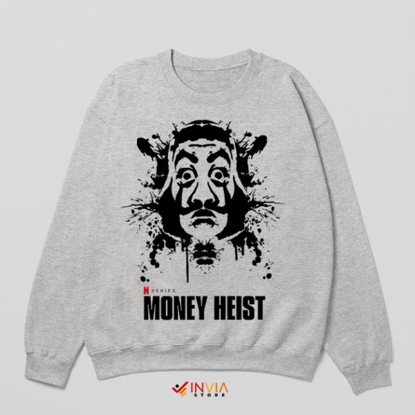 Artwork Money Heist Mask Netflix Sport Grey Sweatshirt