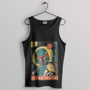 Authentic Boba Fett Armor Star Wars Black Tank Top