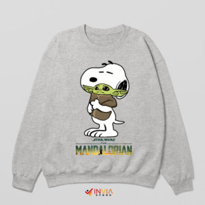 Baby Yoda Meme Snoopy Show Sport Grey Sweatshirt