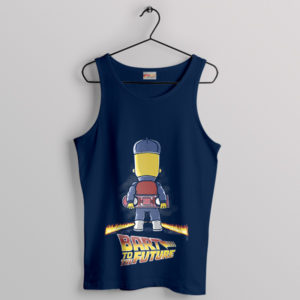 Back to the Future Parody Bart Simpson Navy Tank Top