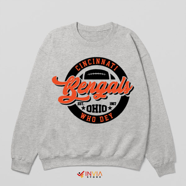 Badge Bengals Saying Who Dey Sweatshirt