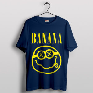 Banana Minions Smells Like Nirvana Navy T-Shirt