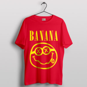 Banana Minions Smells Like Nirvana Red T-Shirt