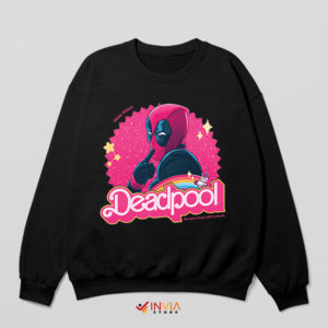 Barbie Movie Poster Art Deadpool 3 Black Sweatshirt