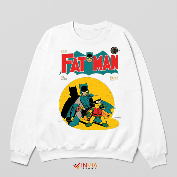 Bart Simpsons Do the Bartman White Sweatshirt