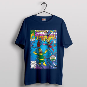 Bart Spider Man Comic Springfield Navy T-Shirt