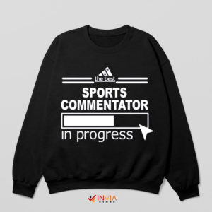 Become Sports Commentator Adidas Black Sweatshirt