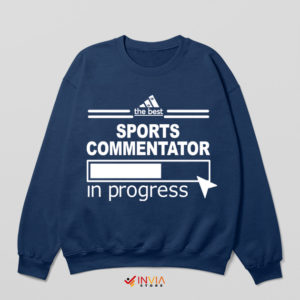 Become Sports Commentator Adidas Navy Sweatshirt