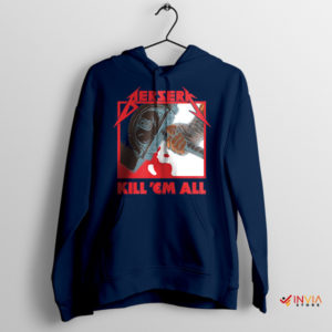 Berserk New Chapter Kill 'Em All Album Navy Hoodie