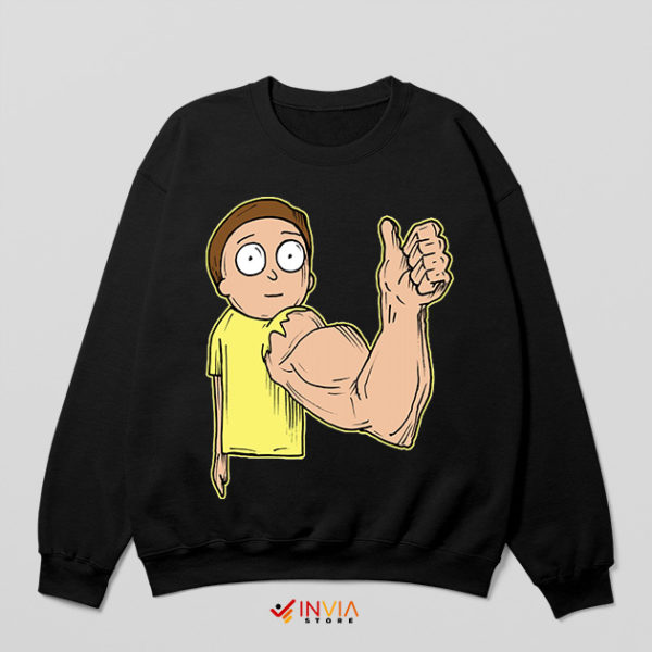 Big Arm Strong Morty Smith Black Sweatshirt