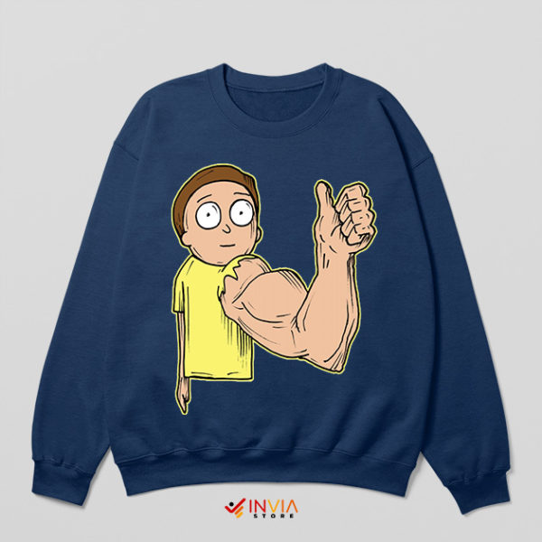 Big Arm Strong Morty Smith Navy Sweatshirt