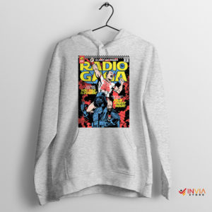 Biggest Hits Radio Ga Ga Comic Art Sport Grey Hoodie