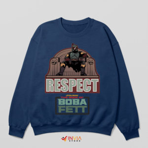 Boba Fett Mandalorian Respect Navy Sweatshirt