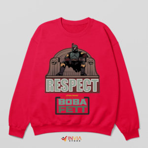 Boba Fett Mandalorian Respect Red Sweatshirt