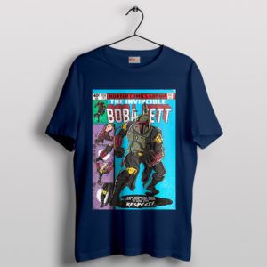 Boba Fett Mandalorian The Invincible Navy T-Shirt