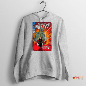 Boba Fett Star Wars Parody Comic Cover Sport Grey Hoodie