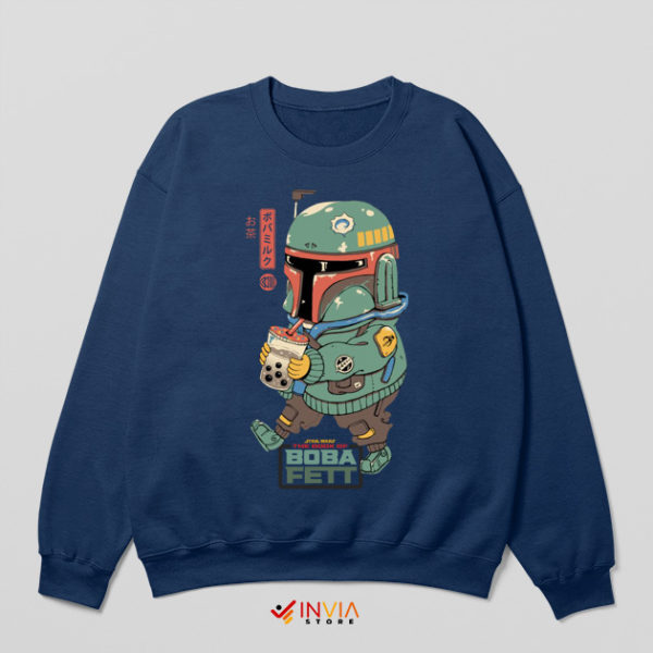 Boba Fett Vintage Japanese Tea Navy Sweatshirt