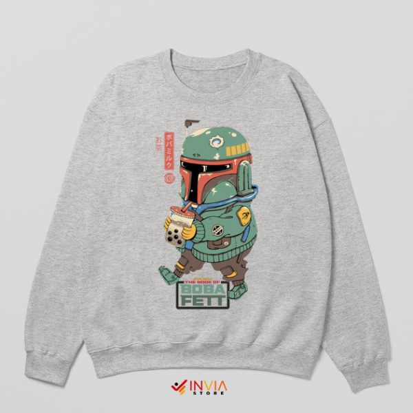 Boba Fett Vintage Japanese Tea Sport Grey Sweatshirt