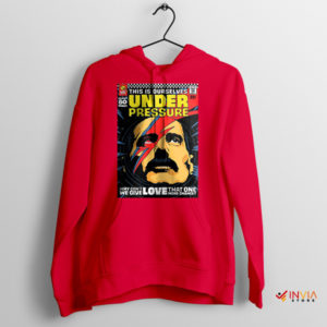 Bowie Mercury Comic Art Under Pressure Red Hoodie