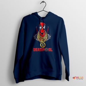 Breaking the 4th Wall Deadpool 3 Navy Hoodie