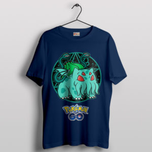 Bulbasaur Evolution Cthulhu Funny Navy T-Shirt