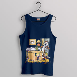 Calvin and Hobbes Adventure Quest Navy Tank Top