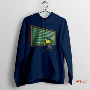 Cartoon Bart Meme Oppenheimer Movie Navy Hoodie