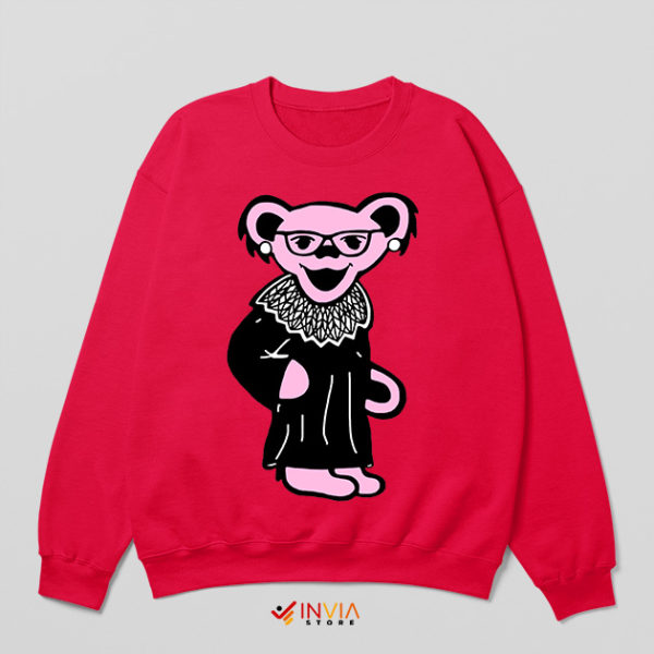 Cartoon Grateful Dead 1972 Bear Red Sweatshirt