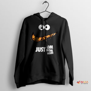 Cartoon Om Nom Stories Nike Logo Black Hoodie