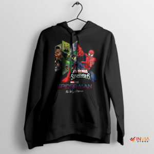 Cartoon Spider Man Versus the Sinister Six Black Hoodie