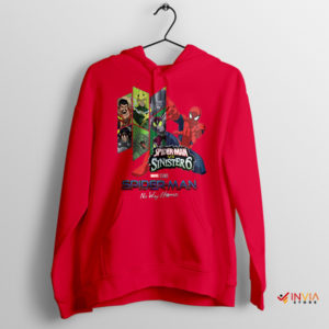 Cartoon Spider Man Versus the Sinister Six Red Hoodie