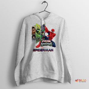 Cartoon Spider Man Versus the Sinister Six Sport Grey Hoodie