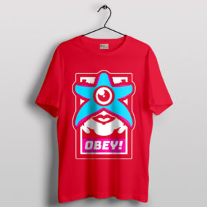 Cartoon Starro Suicide Squad Obey Red T-Shirt