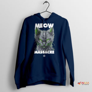 Cats Meow Massacre Halloween Navy Hoodie