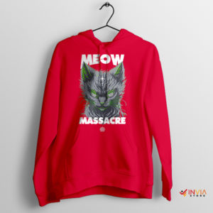 Cats Meow Massacre Halloween Red Hoodie