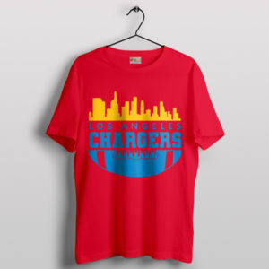 Cheap Graphic Los Angeles Chargers Merch Red T-Shirt