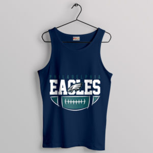 Cheap Graphic Philadelphia Eagles Navy Tank Top