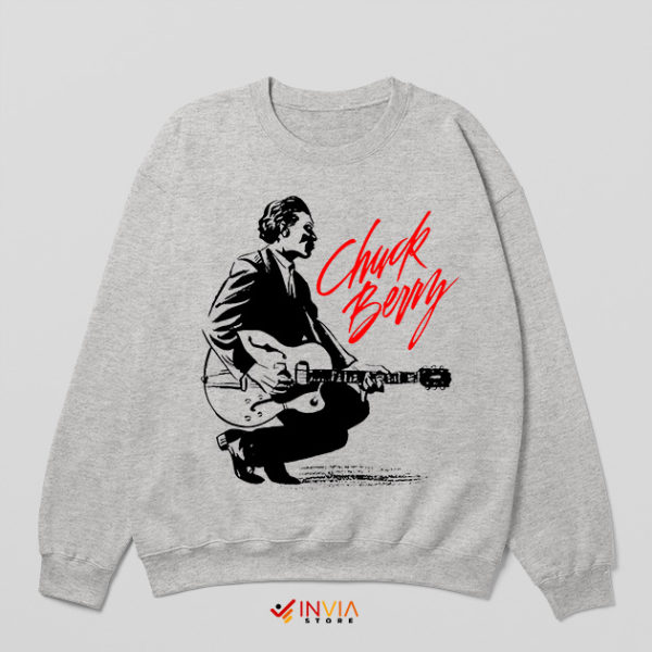 Chuck Berry Never Can Tell Graphic Sport Grey Sweatshirt