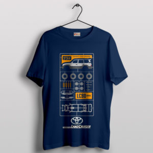 Classic LC90 Land Cruiser Parts Navy T-Shirt