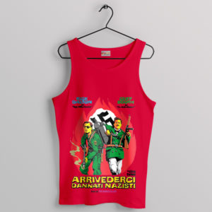 Comic Aldo Raine Inglourious Basterd Red Tank Top